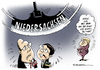 Cartoon: Schicksalswahl SPD FDP (small) by Schwarwel tagged wahl,niedersachsen,spd,fdp,schicksalswahl,angela,merkel,politik,partei,deutschland,karikatur,schwarwel