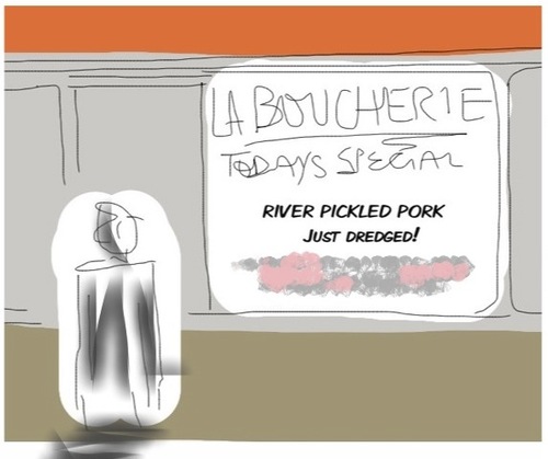 Cartoon: pickling (medium) by Toonopia tagged pig