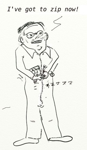 Cartoon: zipping! (medium) by Toonopia tagged off,zipping,always