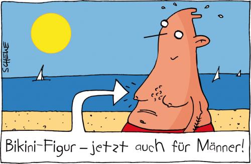 Cartoon: Bikinifigur (medium) by Josef Schewe tagged schewe,mann,man,beach,strand,style,summer,sommer,holidays,bikini,bikini,bademode,mode,baden,badeanzug,sommer,strand,körper,frau,mann,frauen,ideal,schönheitsideal,trend,bekleidung,kleidung,busen,brüste,fettleibigkeit,fett,dick,gewicht,übergewicht,ernährung,gesundheit,werbung