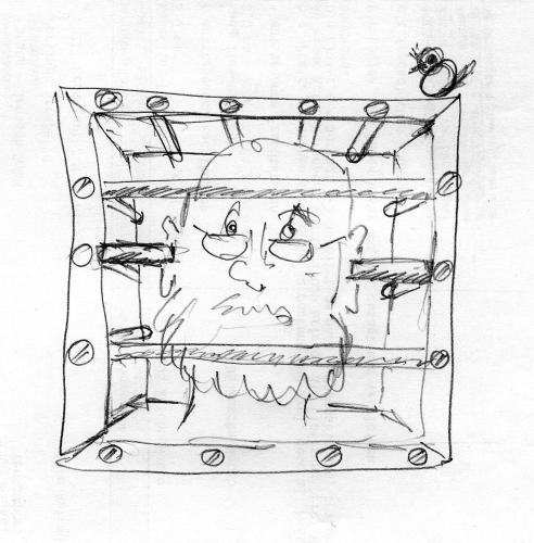 Cartoon: caged (medium) by manfredw tagged bleistift,