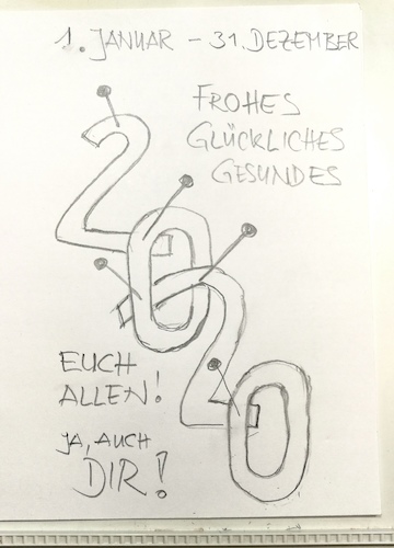 Cartoon: Prost Neujahr! (medium) by manfredw tagged 2020,neujahr,new,year,gesundheit,glück,froh,fröhlich