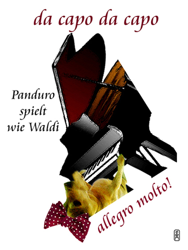 Cartoon: Panduro spielt wie Waldi (medium) by edda von sinnen tagged sinnen,von,edda,illu,capo,da,zugabe,musik,klassische,konzert,klavier,vivaldi,antonio,hund,panduro