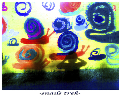 Cartoon: snail trek (medium) by edda von sinnen tagged schneckenrennen,photo,pictures,digital,race,trek,snail,von,edda,sinnen
