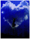 Cartoon: Wolkenherzmaler (small) by edda von sinnen tagged wolken herz maler himmel sehnsucht einsamkeit zenundsenf zensenf zenf andi walter heaven desire edda von sinnen