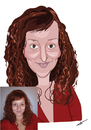Cartoon: woman caricature (small) by tinotoons tagged caricature,woman,redhead