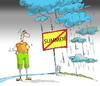 Cartoon: summer end (small) by romi tagged summer,rain,cloud