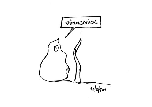 Cartoon: Dünschiss (medium) by georg_juergens tagged scheiße,dick,dünn,unterschiede