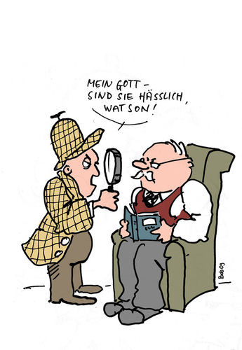 Cartoon: Sherlockwatson (medium) by bob tagged hack,bob,doyle,conan,arthur,watson,dr,holmes,sherlock