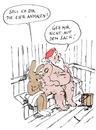 Cartoon: Ho-Ho-Ho! (small) by bob tagged weihnachten,weihnachtsmann,fettsack,osterhase,sauna,sack,eier
