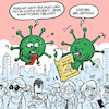 Cartoon: vaccines and viruses (small) by ugurgunel tagged personal,development,grow,virus,covid,corona,putin,vaccine,people