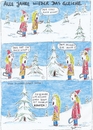 Cartoon: Alle Jahre wieder (small) by Busch Cartoons tagged weihnachten,weihnachtsbaum,blondine,schnee,kugel,säge,suche,christmas