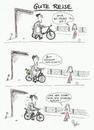 Cartoon: Gute Reise (small) by Busch Cartoons tagged oma,kind,enkelin,reise,fahrrad,friedhof