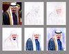 Cartoon: Portrait stages (small) by Abdul Salim tagged portrait stages watercolor king abdulla art saudi arabia