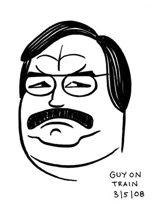 Cartoon: toon 07 (medium) by kernunnos tagged man,guy,head,face,mustache,nose,eyes,ears,gaaaa