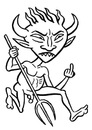 Cartoon: toon 03 (small) by kernunnos tagged devil satan blasphemy rudeness golly gee