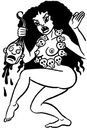 Cartoon: toon 08 (small) by kernunnos tagged kali chicks babes severed heads yikes gross tits blood