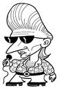 Cartoon: toon 28 (small) by kernunnos tagged shades,cool,guy,pop,star,vegas,elvis,rhinestones,fat,slob,od,on,toilet,bye