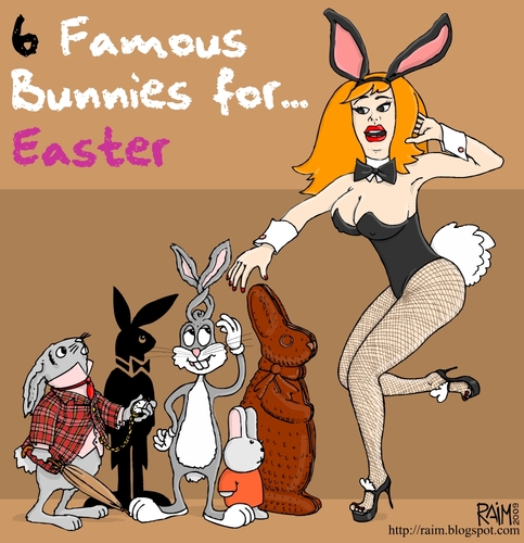 Cartoon: easter bunnies (medium) by raim tagged easter,bunny,cartoon,raim