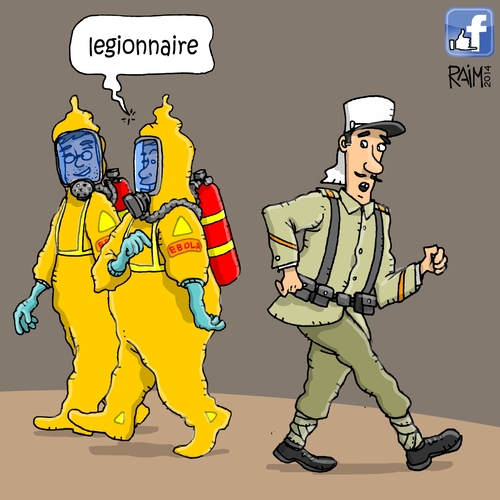 Cartoon: ebola vs legionella (medium) by raim tagged ebola,virus,bacteria,legionella