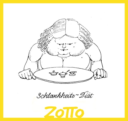 Cartoon: Slimming - Diet (medium) by Zotto tagged essen,gesundheit,wohlfühlen