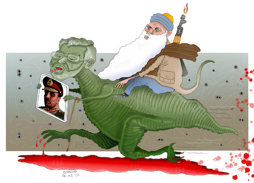 Cartoon: Afghan warlords ! (medium) by Shahid Atiq tagged trump,afghanistan,safi,shahid,bahar,ieba,rayian,isi,pakistan,kabul