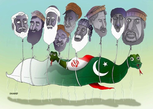 Cartoon: Afghans War lords ! (medium) by Shahid Atiq tagged afghanistan,kabul,attack