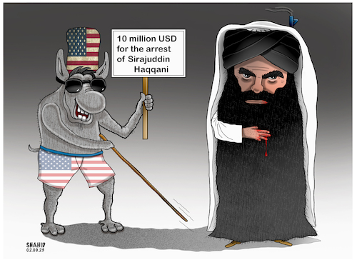 Cartoon: Award for arrest? (medium) by Shahid Atiq tagged afghanistan