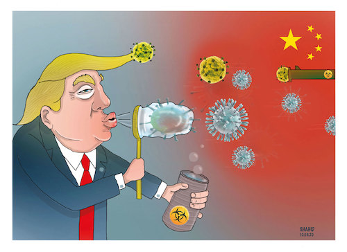 Cartoon: Biological War ! (medium) by Shahid Atiq tagged world