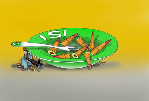 Cartoon: ISI bad taliban (medium) by Shahid Atiq tagged 057