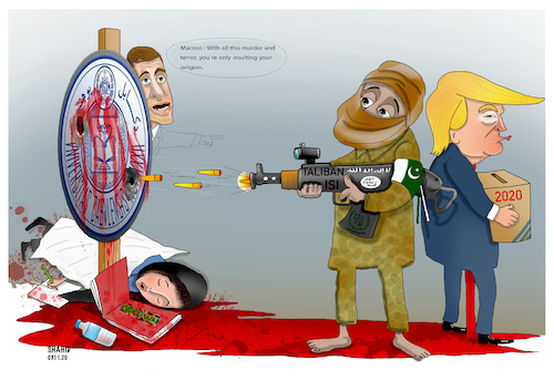 Cartoon: Kabul attack ! (medium) by Shahid Atiq tagged afghanistan
