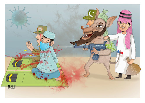 Cartoon: Kabul Terror attack ! (medium) by Shahid Atiq tagged afganistan
