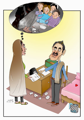 Cartoon: Looking for a job! (medium) by Shahid Atiq tagged afghanistan