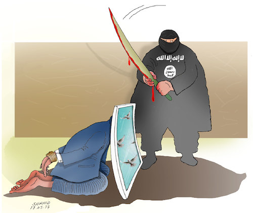 Cartoon: Nangarhan  Afghanistan attack! (medium) by Shahid Atiq tagged afghanistan,balkh,helmand,kabul,nangarhar,attack