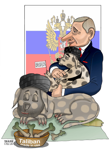 Cartoon: New toy! (medium) by Shahid Atiq tagged afghanistan