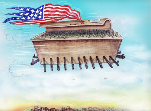 Cartoon: Newly US Army to Afghanistan (medium) by Shahid Atiq tagged 087