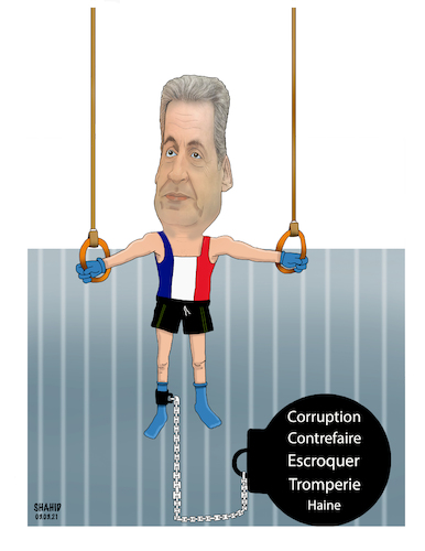 Cartoon: Sarkozy Corruption ! (medium) by Shahid Atiq tagged france