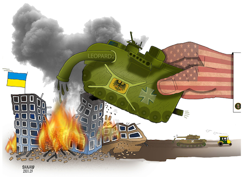 Cartoon: Stop War! (medium) by Shahid Atiq tagged ukraine