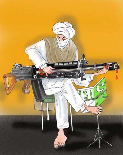Cartoon: terrorism music (medium) by Shahid Atiq tagged 026