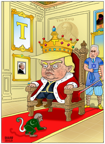 Cartoon: The King! (medium) by Shahid Atiq tagged usa