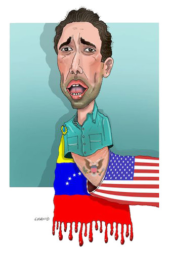 Cartoon: Trumps Puppet show ! (medium) by Shahid Atiq tagged venezuela