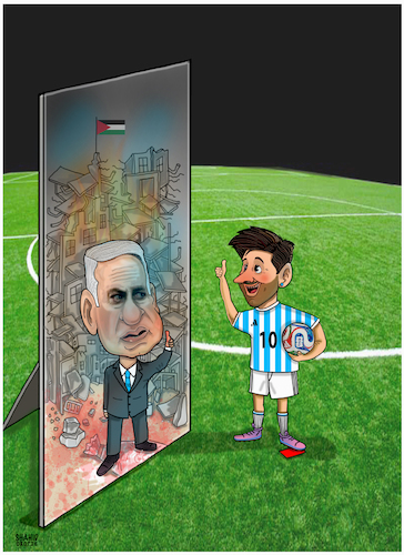 Cartoon: Two injustices! (medium) by Shahid Atiq tagged fifa