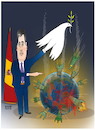 Cartoon: Bombing cannot  solved... (small) by Shahid Atiq tagged wohld