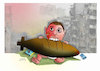 Cartoon: Bread Instead of Rocket ! (small) by Shahid Atiq tagged syria,war