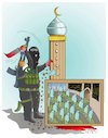 Cartoon: ISIL terrorists completing task (small) by Shahid Atiq tagged afghanistan,balkh,helmand,kabul,london,nangarhar,and,ghor,attack