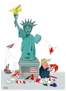 Cartoon: Trumps tariffs war! (small) by Shahid Atiq tagged eu