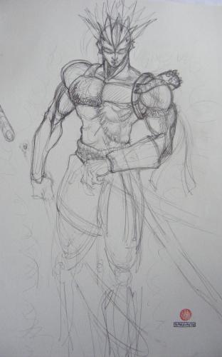Cartoon: Manga Warrior (medium) by gianlucasanvido tagged manga,