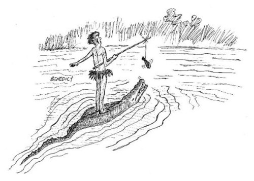 Cartoon: Crossing The River (medium) by efbee1000 tagged crocodile,river,ferry,cross