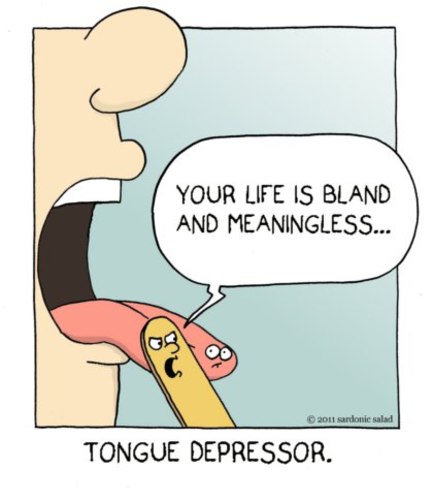 Cartoon: tongue depressor (medium) by sardonic salad tagged tongue,depressor,cartoon,comic,humor,sardonic,salad