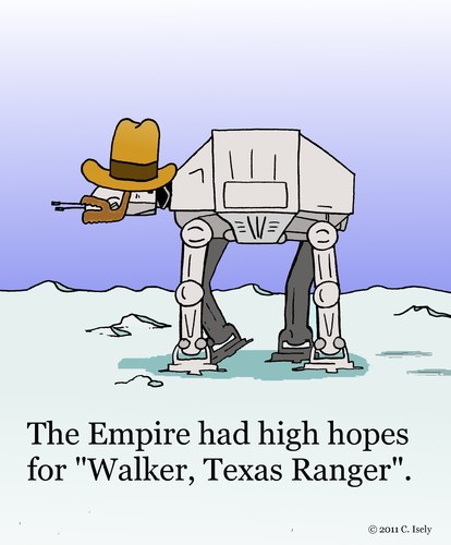 Cartoon: Walker Texas Ranger (medium) by sardonic salad tagged starwars,chuck,norris,empire,walker